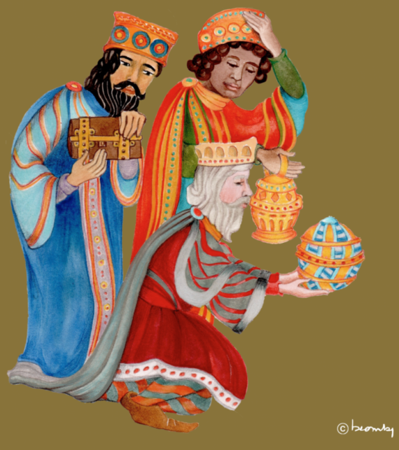 Les rois mages illustration religieuse